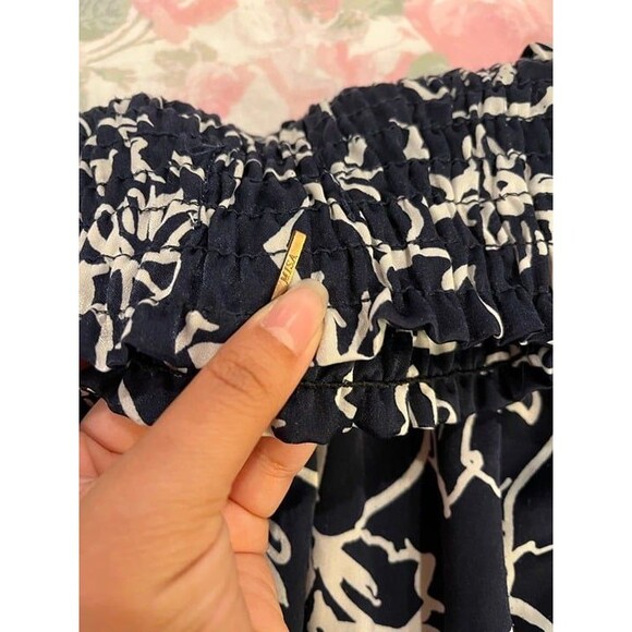 MISA Los Angeles Darla Off-the-Shoulder Navy Blue Dress size Small - Picture 9 of 10